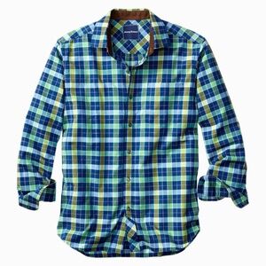 Tommy Bahama Men's Penshurst Plaid Long-Sleeve EUC
